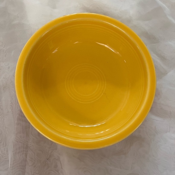 Fiesta bowl small yellow vintage 7” circumference creamic serving dinner - Picture 1 of 6